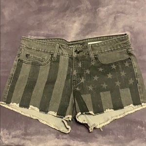 American flag black shorts